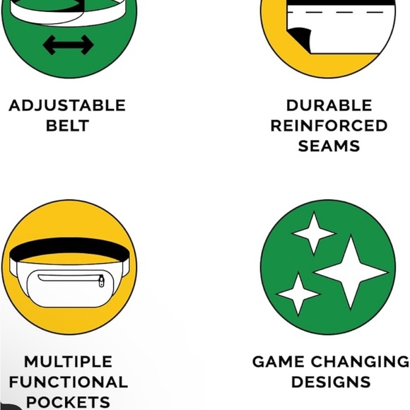 Tipsy Elves All American Fanny Pack Red White Blue Patriotic Peace - Picture 4 of 9